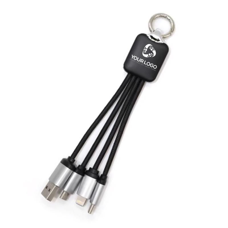 JU-OC-L2 Light Up Logo Multi-charging Cable ( Nylon braided )